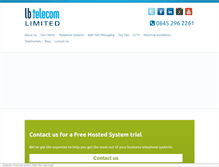 Tablet Screenshot of lbtelecom.co.uk